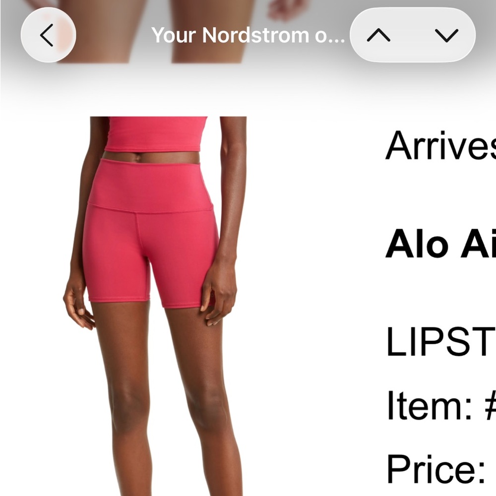 Alo Airbrush High Waist Bike Short